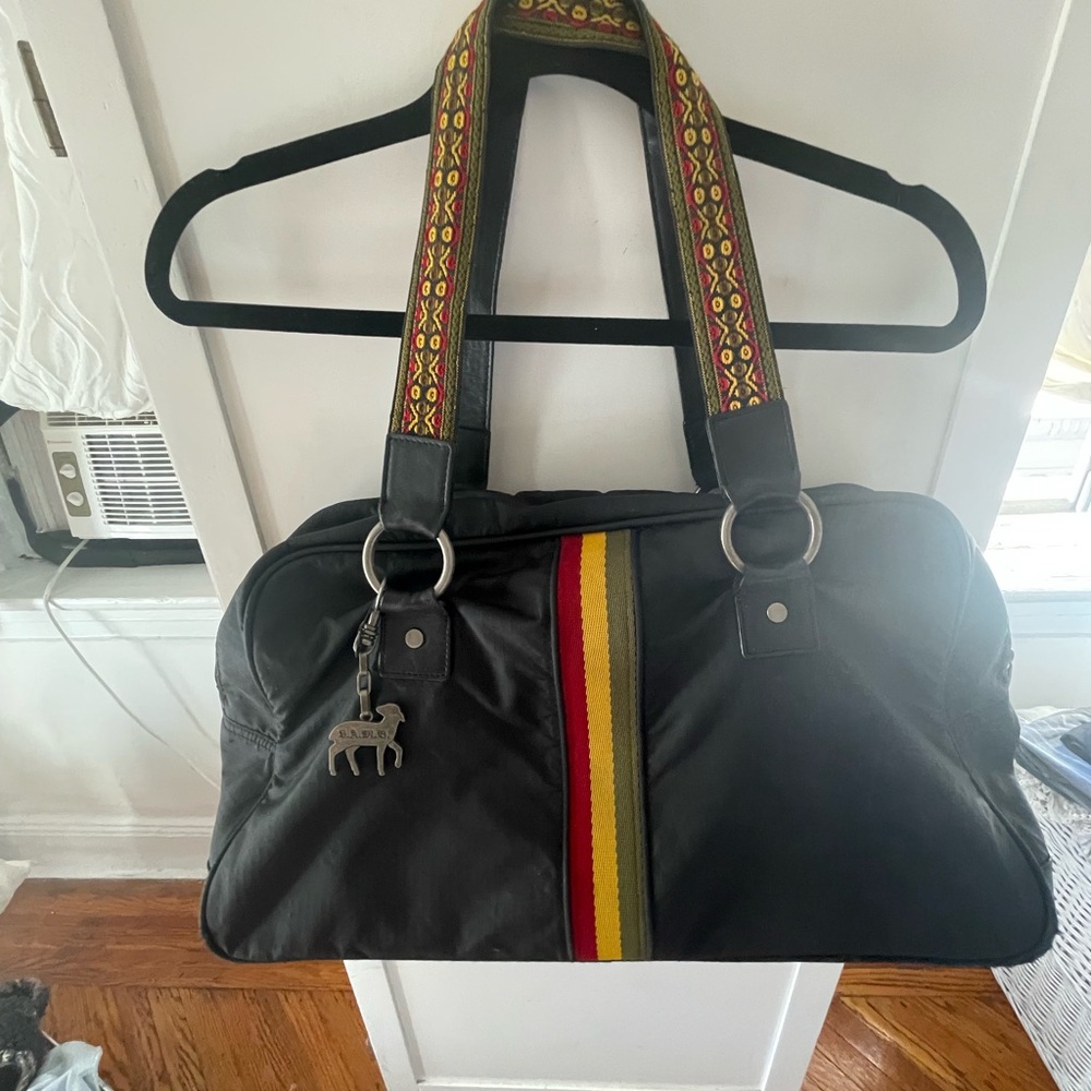 L.A.M.B. Y2K Gwen Stefani X LeSportsac RARE Duffle Rasta Bag Leopard Lined